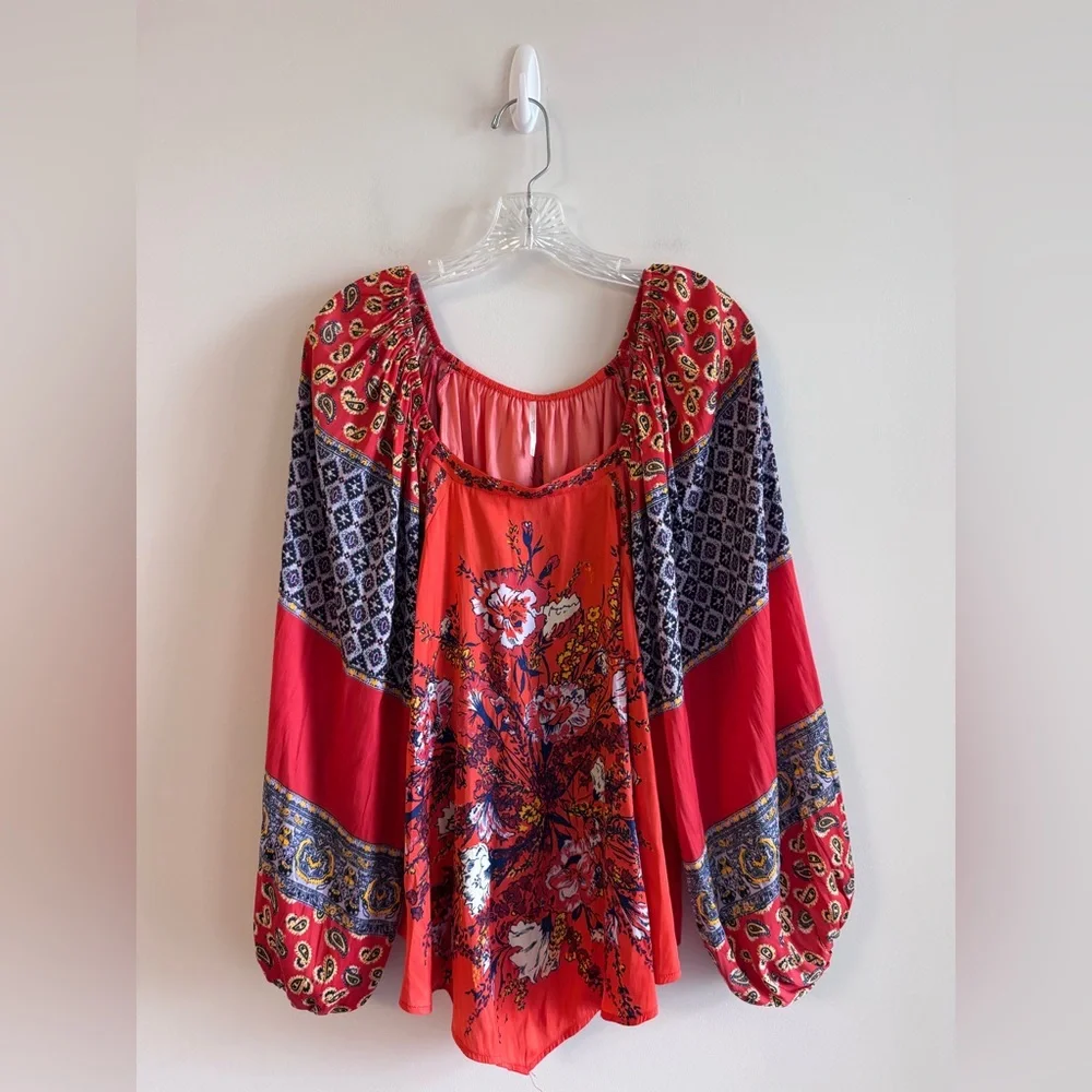 Free People Positano Printed Blouse